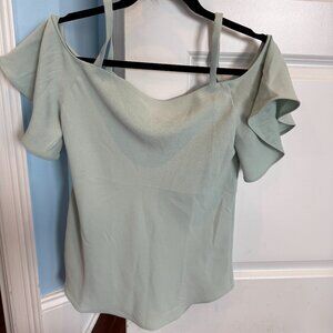 ANN TAYLOR LIGHT GREEN SHIRT, SIZE XS